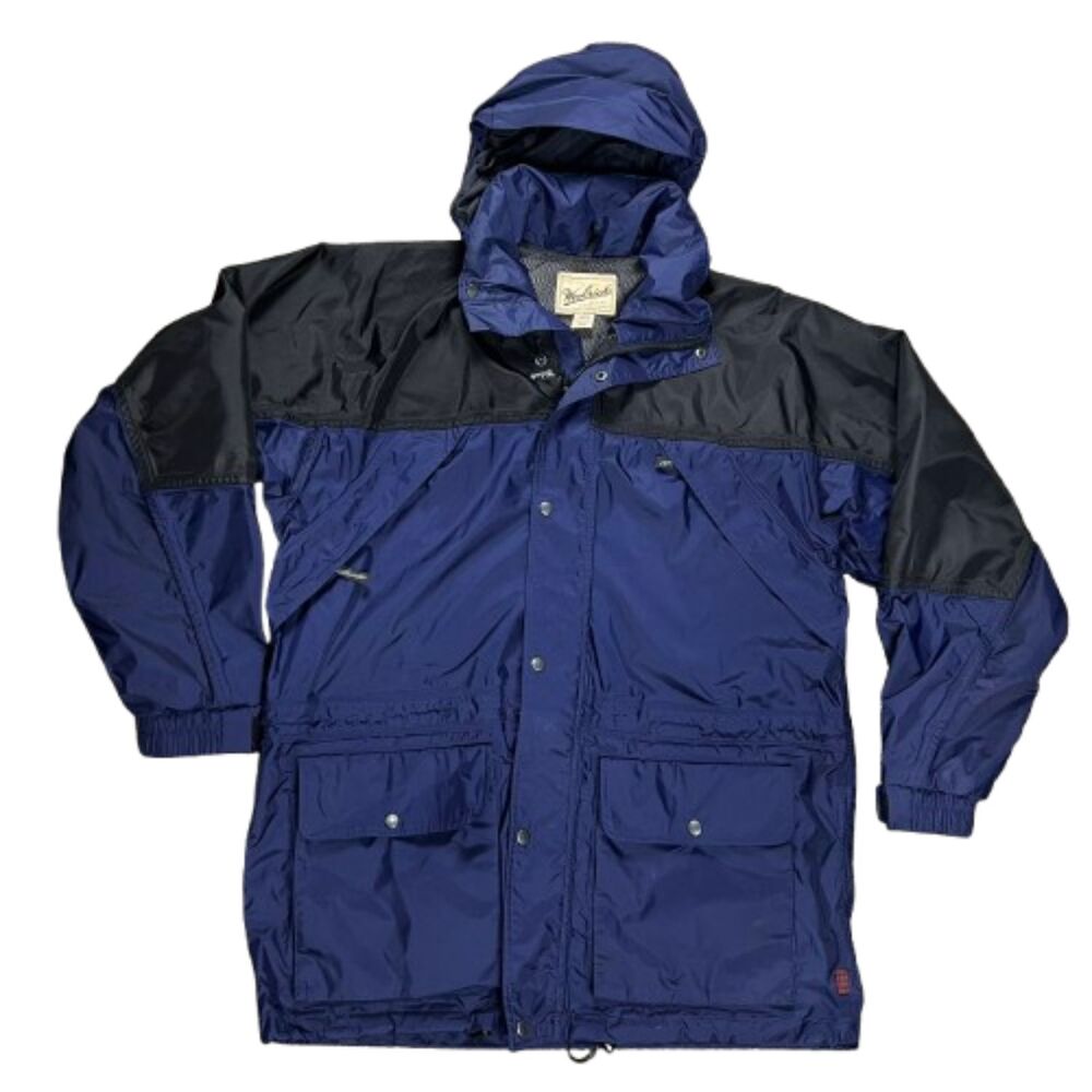 Woolrich Men's Outdoor Blue/Black HydroMax 2100 Water-Resistant Jacket Size L
